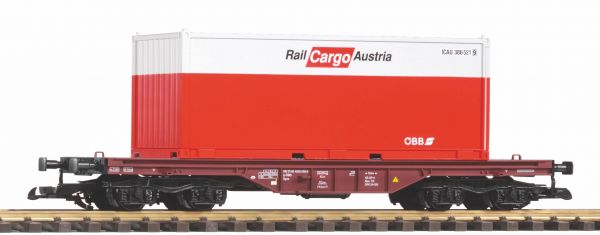 G-Flachwg. mit Container ÖBB V / piko 37011